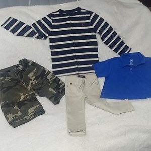 Bundle of children's shorts pants and tops